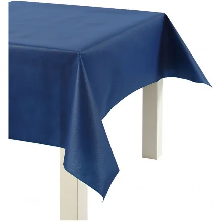 Tablecloth of imitation fabric, dark blue, W: 125 cm, 70 g, 10 m/ 1 roll.