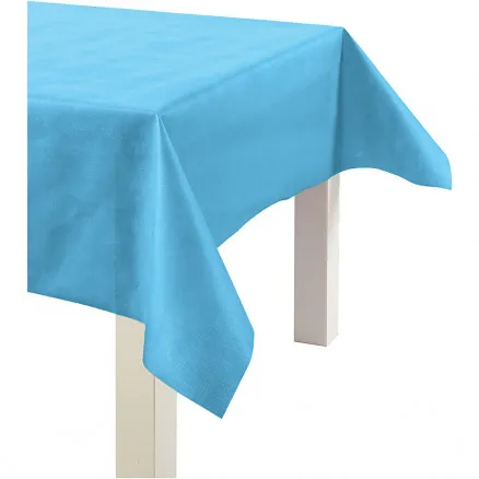 Tablecloth of imitation fabric, turquoise, W: 125 cm, 70 g, 10 m/1 roll.