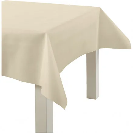 Tablecloth of imitation fabric, cream, W: 125 cm, 70 g, 10 m/ 1 roll.
