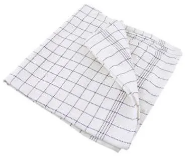 Chef's tea towel blue check, 50x100 cm.